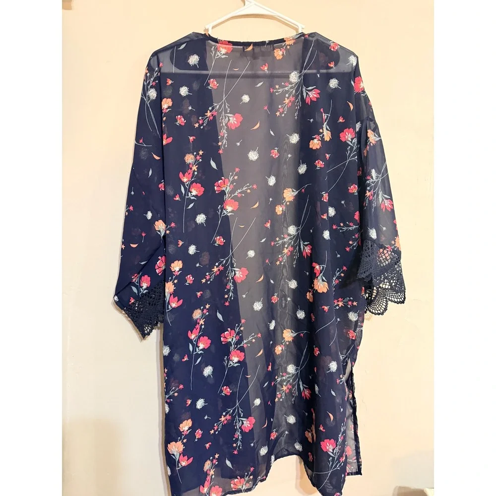 Wallflower navy floral